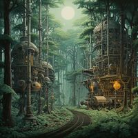 a steam punk forest in pastels #aiartcommunity #MidJourney #nft #AI #art #painting #nftartist #AIartgallery #DigitalArt #artwork #AIart #generativeart #GenerativeAI #artwork #artist #artistsofinstagram