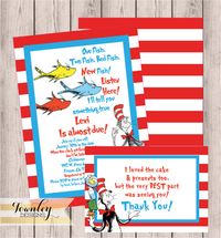 Dr. Seuss Baby Shower Invitations