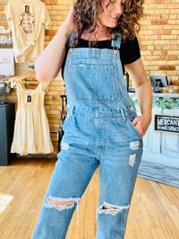 Comfy Denim Overalls! Tall girl friendly!