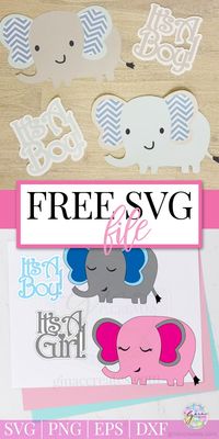 free svg baby shower elephant