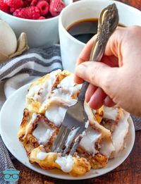 Mini Cinnamon Roll Waffles - The Country Cook