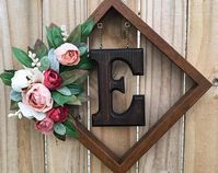 Floral picture frame | Wall hanging | wreath | blush | everyday | monogram | initial | farmhouse | wedding gift | home decor | summer