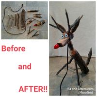 This reindeer was handcrafted by my grandfather.  Now it is a memorable tradition to assemble it every Christmas.  You could make one too!