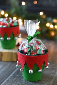 Elf & Santa Candy Pot Gift Idea – Fun-Squared