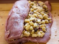 Roast Pork Loin with Apple Cranberry Walnut Stuffing c-2