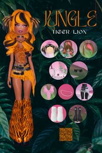 dress to impress jungle outfit ideas or inspo ♥ themes: jungle, rainforest, Halloween, Safari Adventure, yellow, animals, ♥ made by me ♥