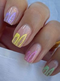 easter nail designs with minimalist bunnies