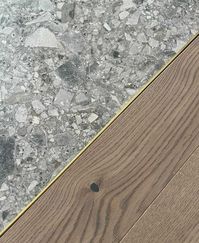 Organic Brass Flat Bar 19mm Flooring Transition | Forté - NZ