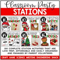 Christmas Classroom Party Activities and Stations | TPT