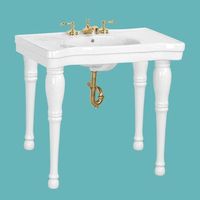 Shop for Console Sink White Belle Epoque Spindle Leg Widespread | Renovator's Supply. Ships To Canada at Overstock.ca - Your Online Home Improvement Outlet Store!  - 19427869