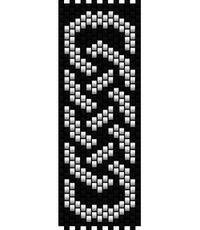 Celtic Knot Ribbon 2 Narrow (peyote stitch), Sova Enterprises