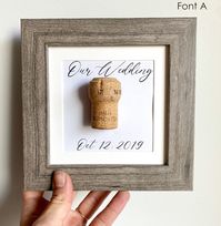 Personalized Cork Keepsake / Wedding Cork Frame - Etsy