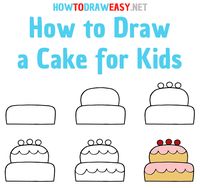 How to Draw a Cake Step by Step for Kids #StepbyStep #Drawing #DrawingTutorials #Cake #BirthdrayCake