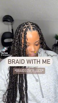 jumbo braids over locs