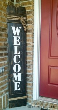 Vertical Welcome Sign Outdoor Wood Welcome Sign for Front