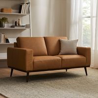 Rhett 63.5" Leather Loveseat - Charme Tan