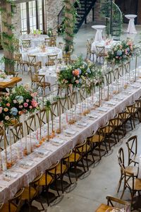 you kidding me 🥲 these pastel tapers added so much to this tablescape!! A sweet bud quartet paired with a trio of taper candles is one of our favorite ways to add a little something something to a guest table.  here, we opted for mini centerpieces on some of our farm tables + invested in smilax vines to give life to the venue overall - which is something ALL your guests can enjoy, no matter which table they’re sat at. It’s all about creating an atmosphere!  Planning @perfectlyplannedtx Venue •@theweinbergatwixon Photographer •@allyjoephotography Videographer @epweddingfilms Florist •@unforgettablefloral