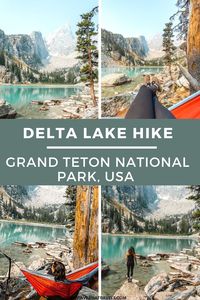 A guide to completing the Delta Lake Tetons hike in Grand Teton National Park. How long it takes to hike to Delta Lake, what to pack, what to expect, and how to get to Delta Lake | best hikes in grand teton | best US hikes | united states hikes | us road trip | road trip