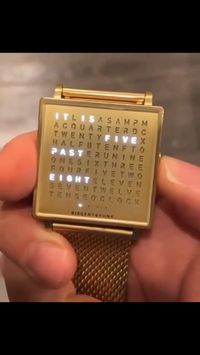 QlockTwo has invented an ingenious way of telling the time from the wrist, table or wall by displaying the time not with numbers but with words. At first, each QlockTwo watch or QlockTwo clock appears to be nothing more than a complex array of letters but with a simple touch of a button, the time is beautifully illuminated on the dial #technology #gadget #watch #wristwatch #trending #cool new gadgets #cool new gadgets 2022