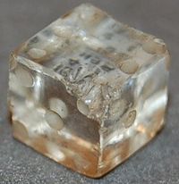 Roman rock crystal dice, marked one to six. 1st-2nd century AD