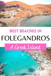 If you're planning a Greek island-hopping itinerary don't miss out on the gorgeous beaches of Folegandros. This hidden gem of a Greek island is made for hiking trips to its beautiful natural beaches. Get away from it all and away from the crowds. If you're looking for paradise, look no further. Folegandros is waiting for you. #Greek Islands #Best Greek Islands #Greek Islands for Couples #Greece Beaches #Folegandros