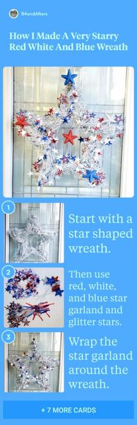 starry patriotic wreath step by step instructions