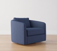 Remmy Upholstered Swivel Armchair | Pottery Barn