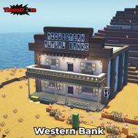 A western themed bank built in Minecraft