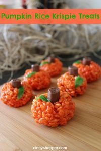 Pumpkin Rice Krispie Treats Recipe