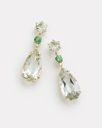 Green Amethyst, Tsavorite, and Diamond Drop Earring – Jamie Wolf