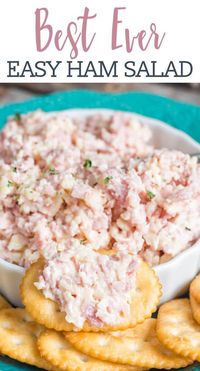 The best Ham Salad recipe...how to make ham spread with leftover ham. Plus, three other recipes with ham leftovers including potatoes, sandwiches and rollups!