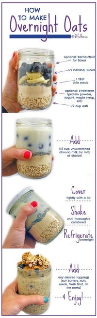 How To Make Overnight Oats | Vanilla Blueberry Overnight Oats | Now Foods Crunchy Clusters | Vegan | Gluten Free | Breakfast | Healthy Recipes | Oatmeal