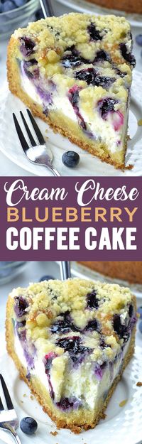 Blueberry Cream Cheese Coffee Cake - OMG Chocolate Desserts