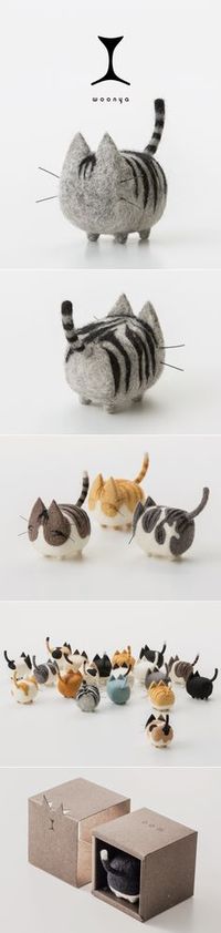 woonya/ 猫/cat/羊毛フェルト/Needle/Felting/mascot/doll/home/style/products/art/design