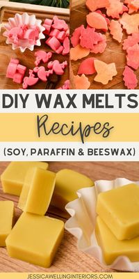 These simple wax melt projects all work off of the same basic recipe, but each one has a couple of variations. We’ll start with the basic recipe, tools, and instructions.