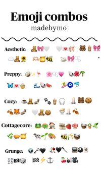 Different aesthetics for emoji combos