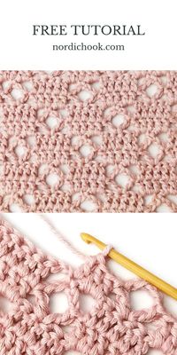 This crochet stitch tutorial shows how to make the diagonal diamond and square stitch step-by-step. It includes detailed photo instructions. This crochet stitch is a repeat of four rows. The fabric has a nice texture and it is light.