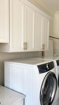 Transform your laundry room cabinet with me. Links in bio for organization magic!