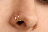 Double nose ring piercing