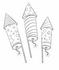 Fireworks coloring page