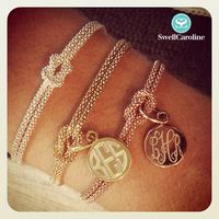 Monogrammed Square Knot Bracelet.