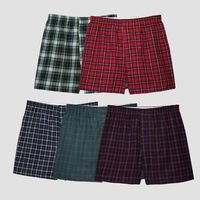 Fruit of the loom men's tartan plaid boxers are the perfect addition for going to work, school, or just relaxing on the weekend. The cotton blend material gives these boxers a soft feel and the relaxed design allows for easy freedom of movement with an open fly in the front. Our comfortable elastic plush backed waistband doesn't bind and stretches with you for all day long comfort. We are proud of the hard work we put into the fit of each product, which is why we back every purchase with our Bes