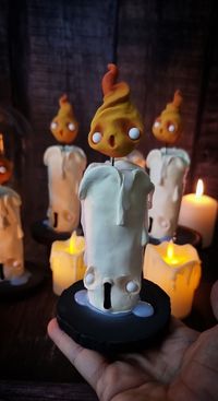 SPOOKY CANDLE Halloween Ghost Scary Horror Light Home Decor Gift Artdoll Night Vanpire Zombie Funny Witchy - Etsy