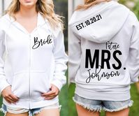 Future Mrs Hoodie Personalized Bride Sweatshirt Zip Up | Etsy