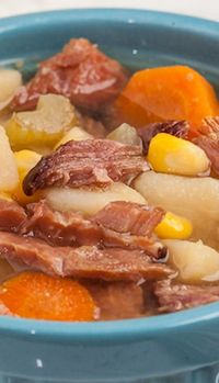 Ham Potato Vegetable Soup (Crockpot) - This is one of the best dinner ideas for the ham bone. Savory, sweet, and a meal-in-one! The flavors meld together phenomenally, and it won’t taste like leftovers at all.