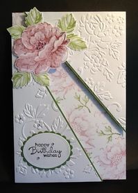 SU Stippled Blossoms recessed panel card by Maria