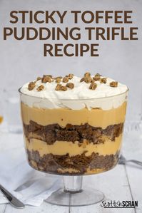 Sticky Toffee Pudding Trifle Recipe | Sticky Toffee Pudding Trifle | Sticky Toffee Slice | Sticky Date Pudding Trifle | Sticky Date Pudding Recipe | Sticky Date Pudding Traybake Trifle | Easy Scottish Recipes | Homemade Scottish Recipes | Scottish Sweets | Scotland | Scottish Scran #scottishrecipes #scottishdessert #scotland #ScottishScran