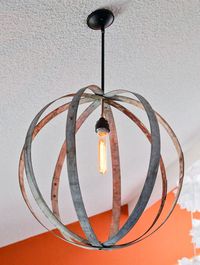 Wine Barrel Ring Chandelier | 20 DIY Chandeliers