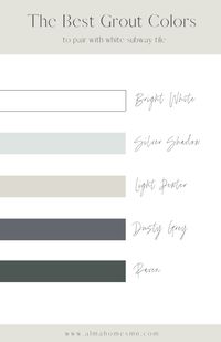 Do you find yourself asking, "what are the best grout colors to pair with subway tile"? You're in luck because today we're finally sharing our go-to's!