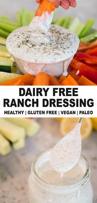 Homemade Dairy Free Ranch Dressing (and dip) - Feelin Fab with Kayla